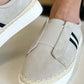 Striped Round Neck Sneakers