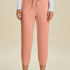 Air Scuba Drawstring High Waist Cropped Pants - Coral