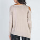 TASHA APPAREL Cold Shoulder Long Sleeve Knit Top at Bella Road