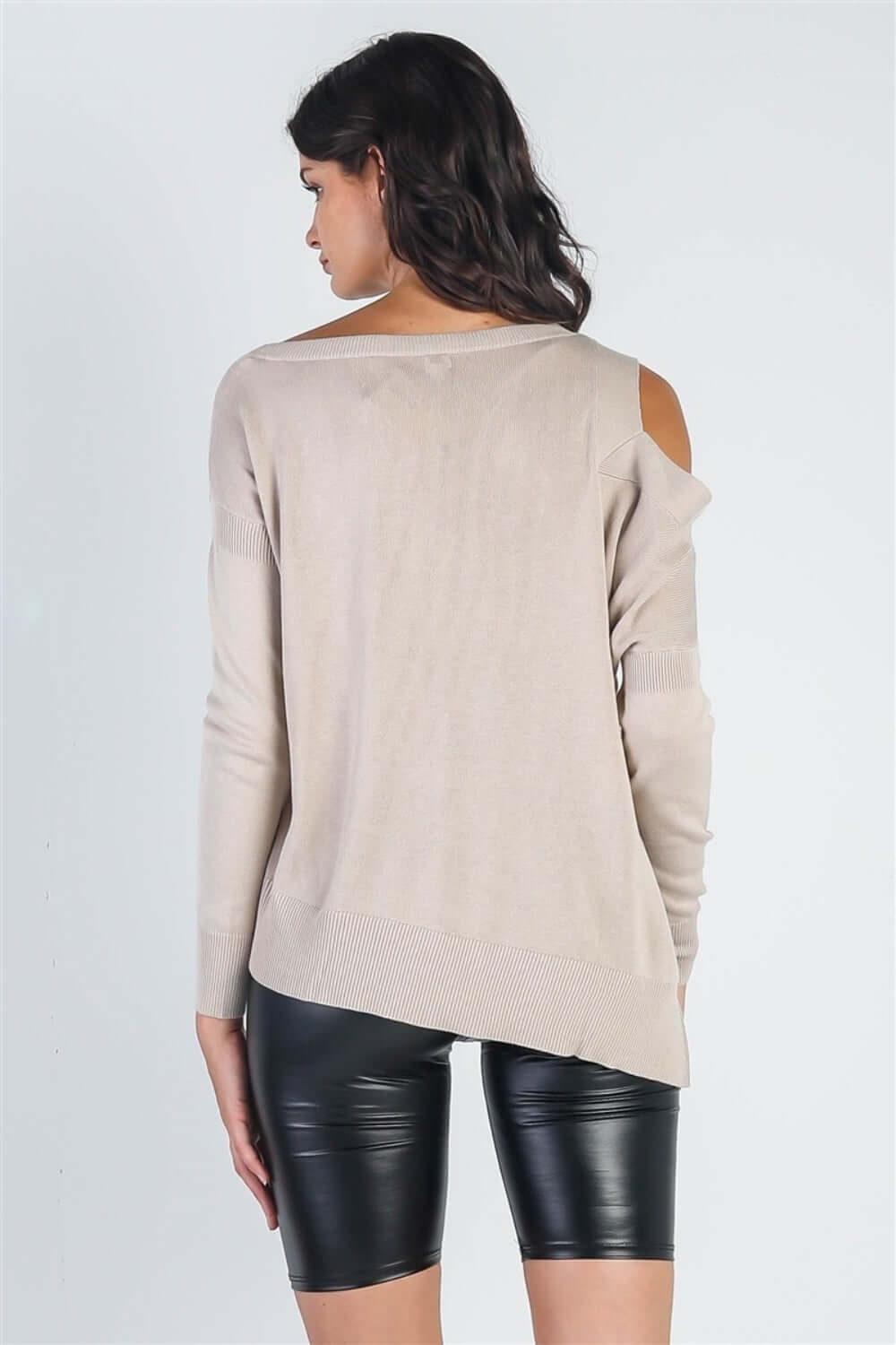 TASHA APPAREL Cold Shoulder Long Sleeve Knit Top at Bella Road