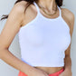 NINEXIS Everyday Staple Soft Modal Short Strap Ribbed Tank Top in Off White at Bella Road