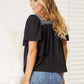 DOUBLE TAKE Contrast Square Neck Puff Sleeve Blouse at Bella Road