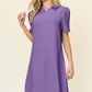 DOUBLE TAKE Full Size Texture Collared Neck Short Sleeve Dress at Bella Road