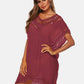 BELLA ROAD Cutout V-Neck Short Sleeve Cover-Up at Bella Road