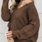 Cozy Bella Road Sweater with Frayed Hem and Dropped Shoulders, Perfect for a Playful, Stylish Look