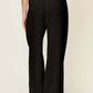 DOUBLE TAKE Full Size Texture Drawstring Wide Leg Pants at Bella Road