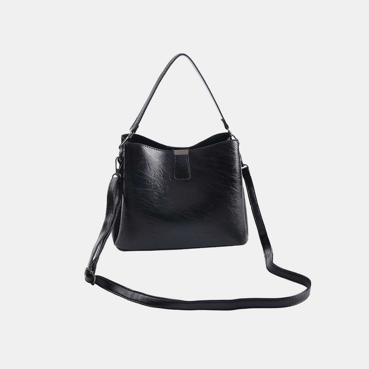 ZENANA Vegan Leather Bucket Shoulder Bag at Bella Road