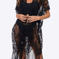 BELLA ROAD Fringe Trim Lace Cover-Up Dress at Bella Road