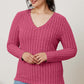 Basic Bae Ribbed V-Neck Long Sleeve T-Shirt