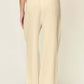 DOUBLE TAKE Full Size Texture Drawstring Wide Leg Pants at Bella Road