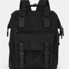 Himawari Waterproof Nylon Backpack Bag with Handles - Black