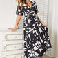 DOUBLE TAKE Printed Surplice Balloon Sleeve Dress at Bella Road