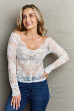 NINEXIS Be Kind Off The Shoulder Lace Top at Bella Road