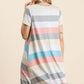 Striped Short Sleeve Dress with Pockets