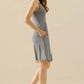 DOUBLJU Full Size Round Neck Ruched Sleeveless Dress with Pockets at Bella Road