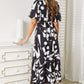 DOUBLE TAKE Printed Surplice Balloon Sleeve Dress at Bella Road