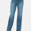 Judy Blue Full Size Tummy Control Cut Raw Hem Straight Jeans - Medium