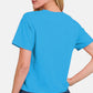 ZENANA Round Neck Short Sleeve Cropped T-Shirt at Bella Road