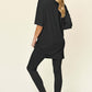 DOUBLE TAKE Full Size Round Neck Dropped Shoulder T-Shirt and Leggings Set at Bella Road