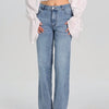 Bella Road Straight Jeans with Pockets - Light