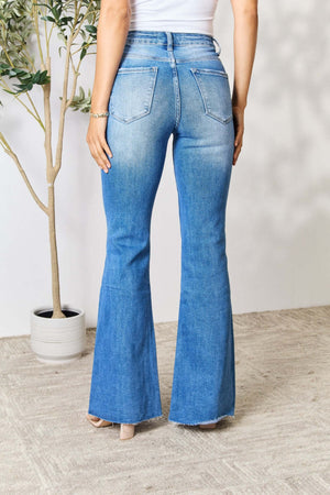 BAYEAS Slit Flare Jeans at Bella Road