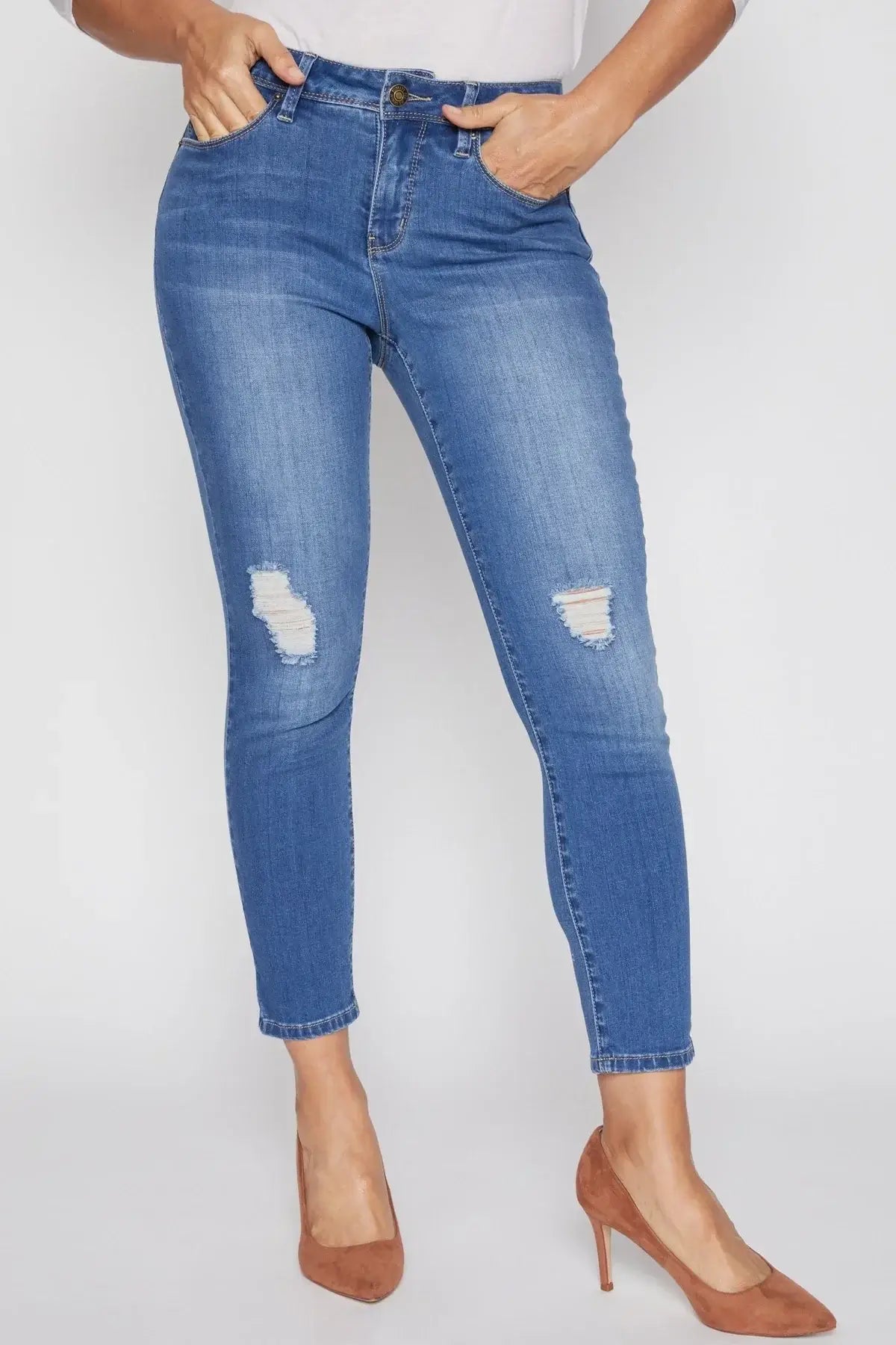 Hidden Midrise Distressed Skinny Jeans Hidden Midrise Distressed Skinny Jeans