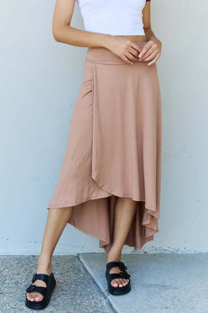 NINEXIS High-Waisted Flare Maxi Skirt at Bella Road